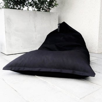 Black beanbag chair