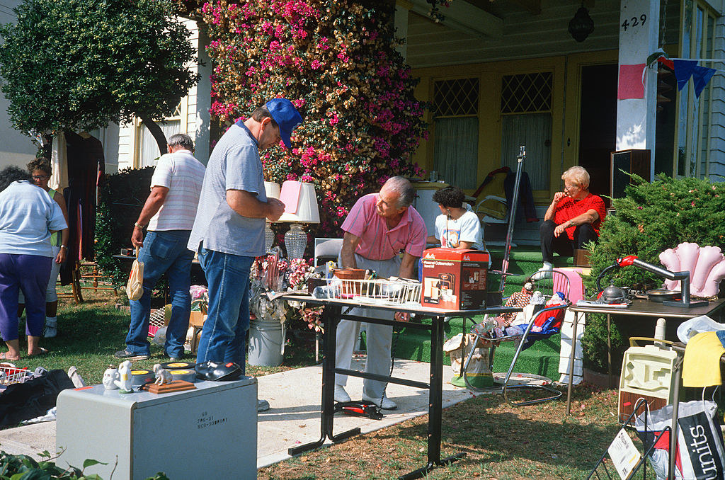 A yard sale in california