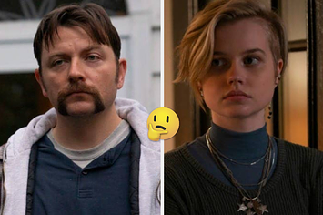 side by side images of Kenny and Siobhan with the thinking face emoji 
