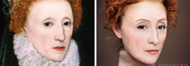 伊丽莎白1的旧绘画变成了她作为一个现代女人