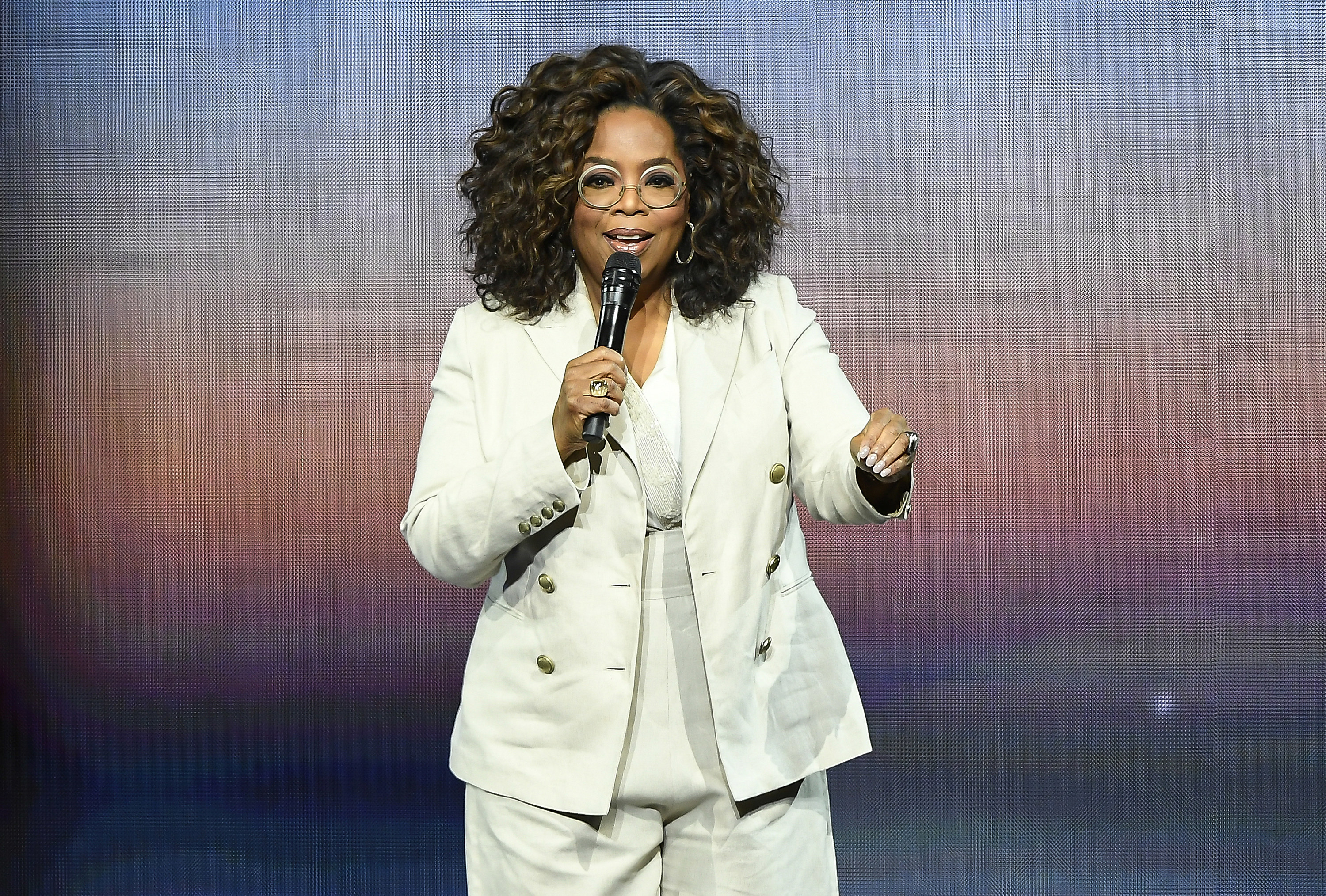 Oprah speaking on stage