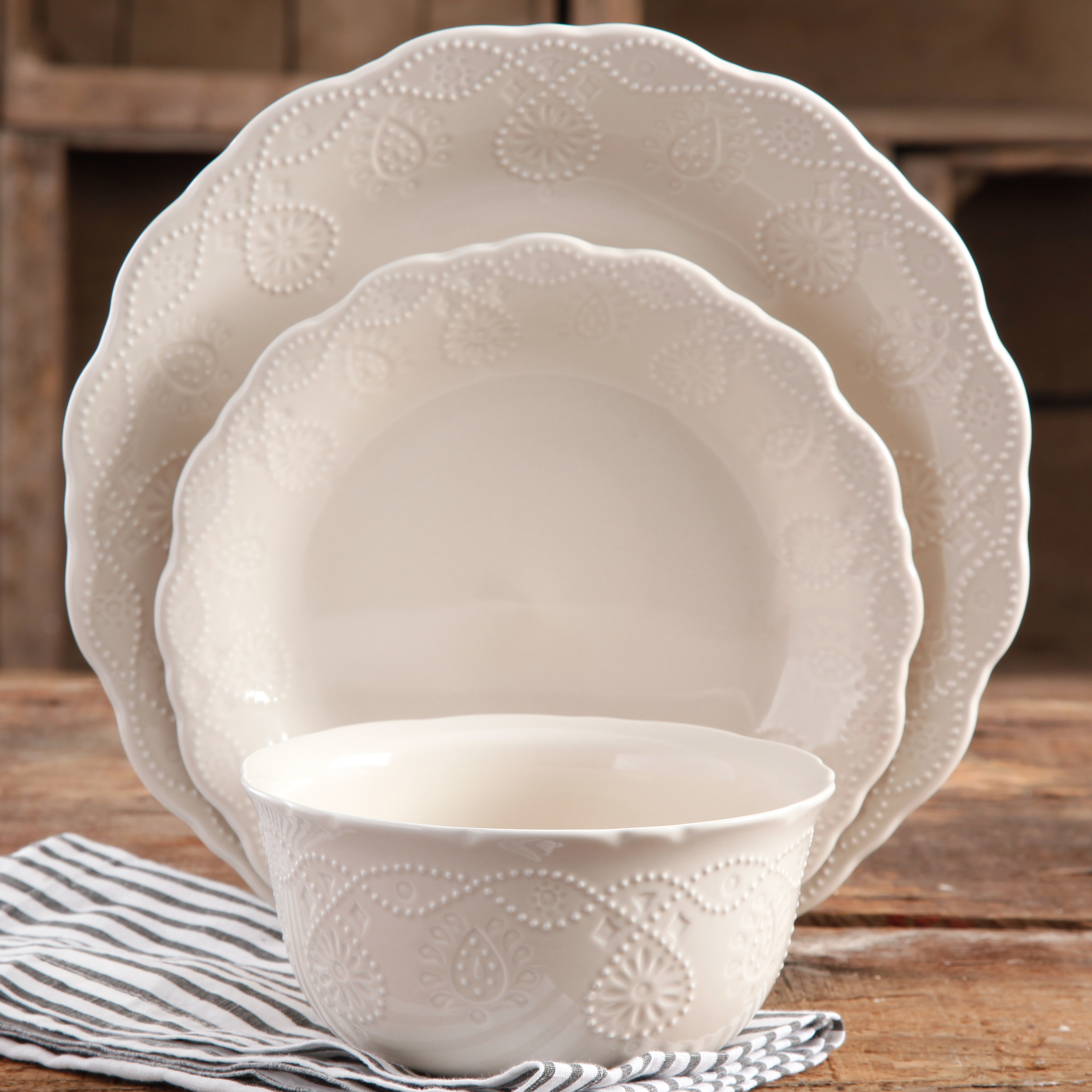 A set of white tableware