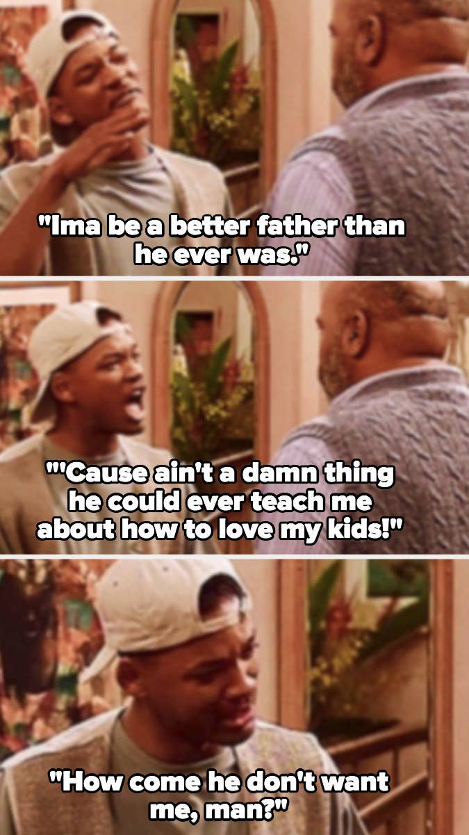 Will says he'll be a better father than his dad ever was, breaks down