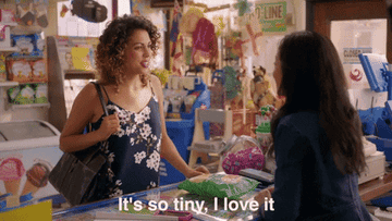 A gif of a character from Kim&#x27;s Convenience saying It&#x27;s so tiny, I love it