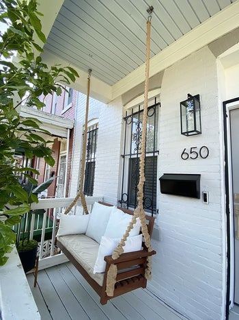 the swing on a reviewer's porch