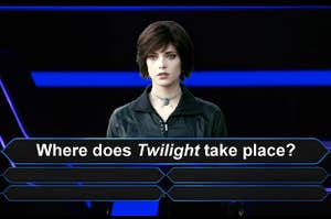Alice Cullen on "Millionaire" with the question "Where does Twilight take place?"