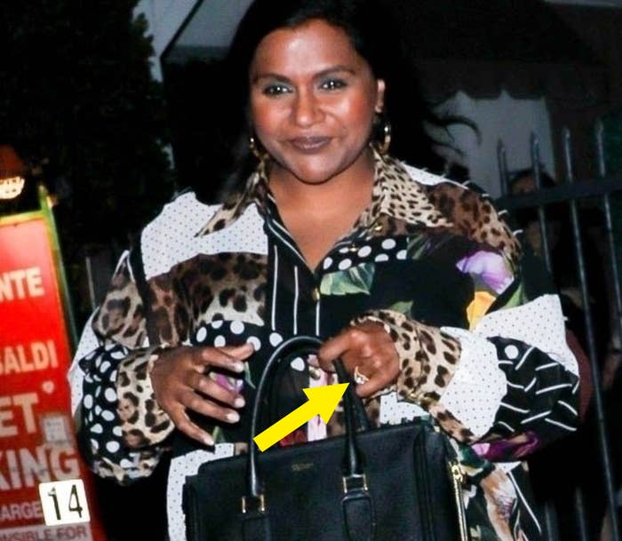 A smiling Mindy Kaling is in good spirits after grabbing a bite at Giorgio Baldi in Santa Monica