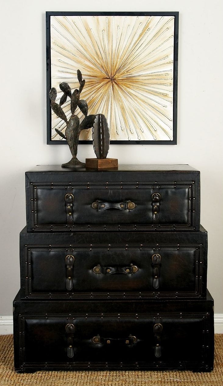 The black cabinet in a living room