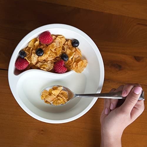 cereal bowl with a separate part for the milk 