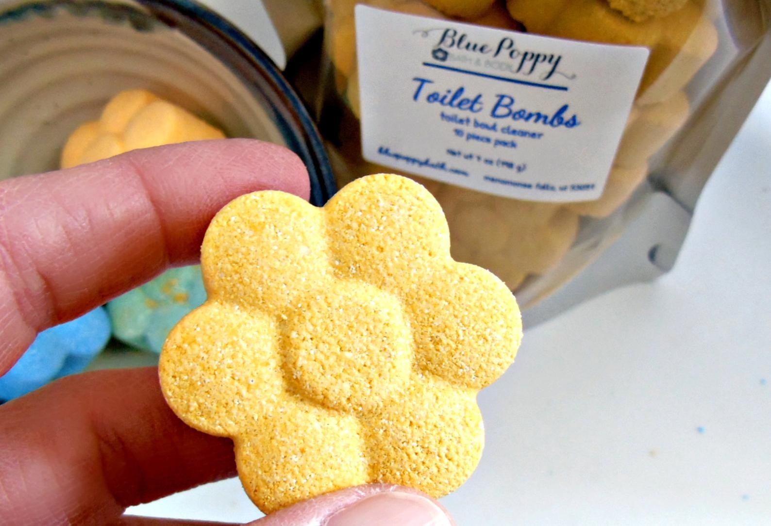 Yellow flower-shaped tablet