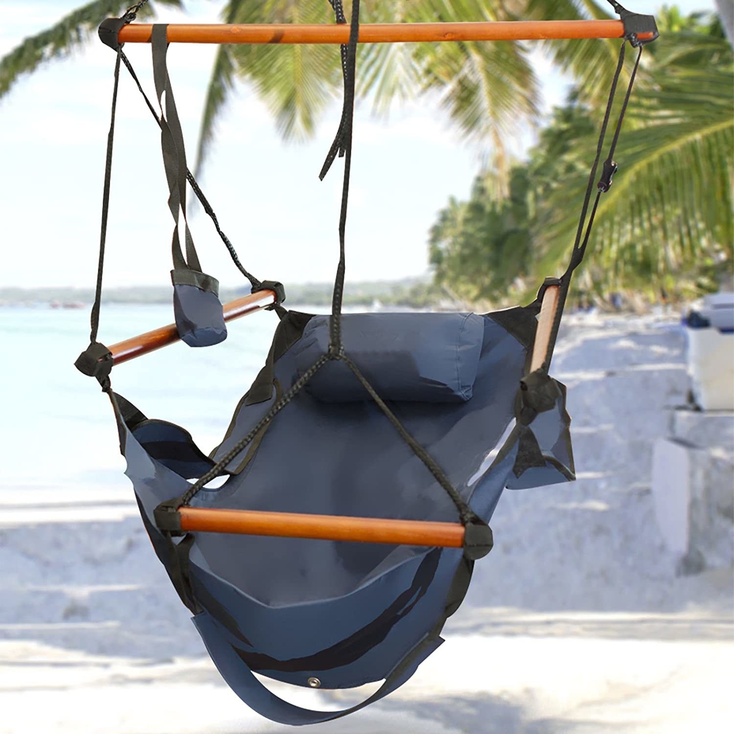 the navy blue hammock chair 