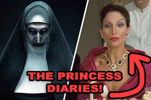 The creepy nun beside the same actress in the princess diaries 