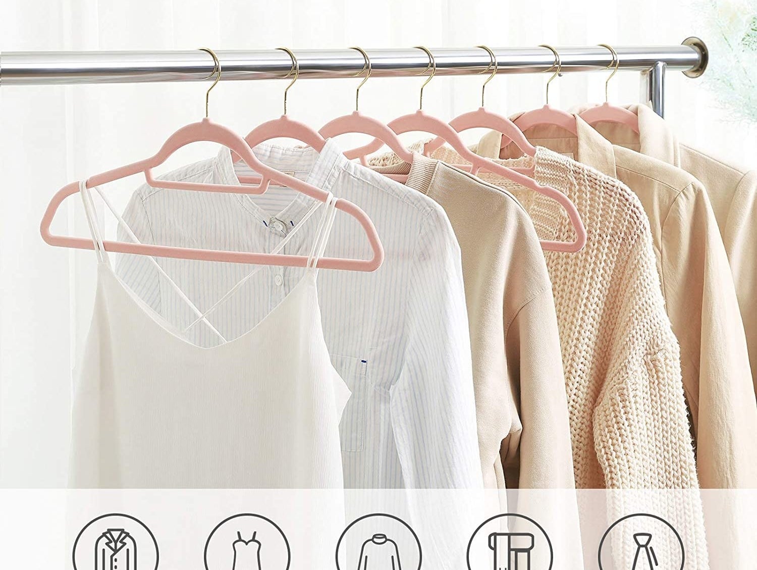 clothes on the hangers