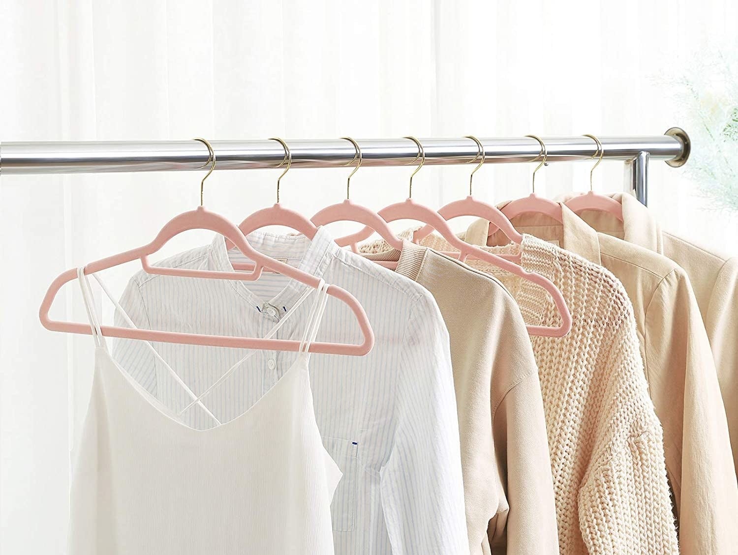 clothes on the hangers