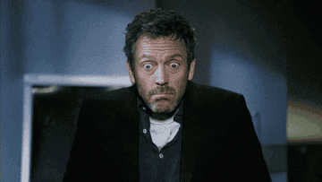 Dr. Gregory House in &quot;House&quot; making a confused expression.