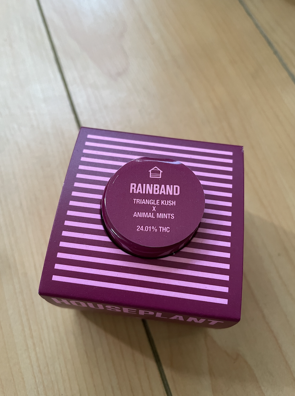 An image of the packaging for the strain &quot;Rainband&quot;
