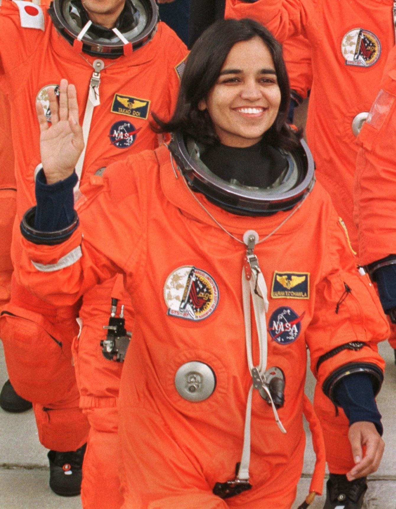 Kalpana Chawla in space jumpsuit