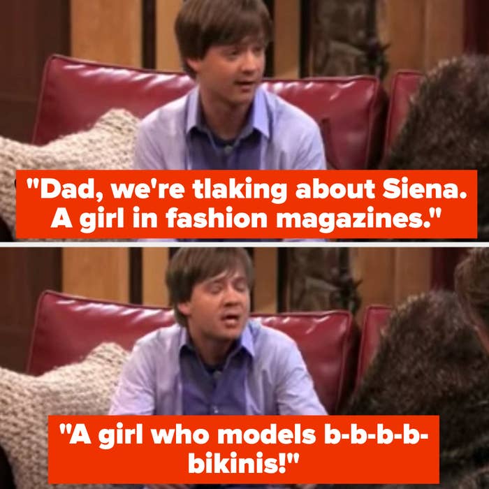 Jackson says, "Dad, we're talking about Siena. A girl in fashion magazines. A girl who models b-b-b-b-bikinis!"