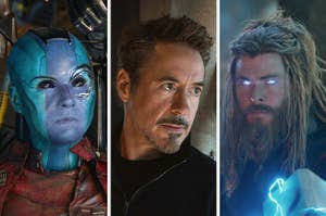 Nebula, Tony, Thor in Avengers Endgame