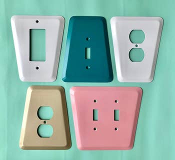 the vintage styled wall plates cut out for various lightswitch patterns 