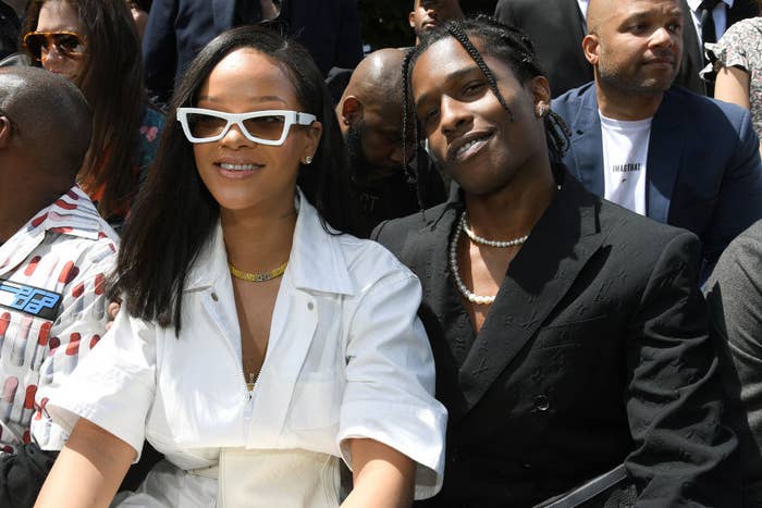 rihanna and asap rocky at paris fashion week 2019