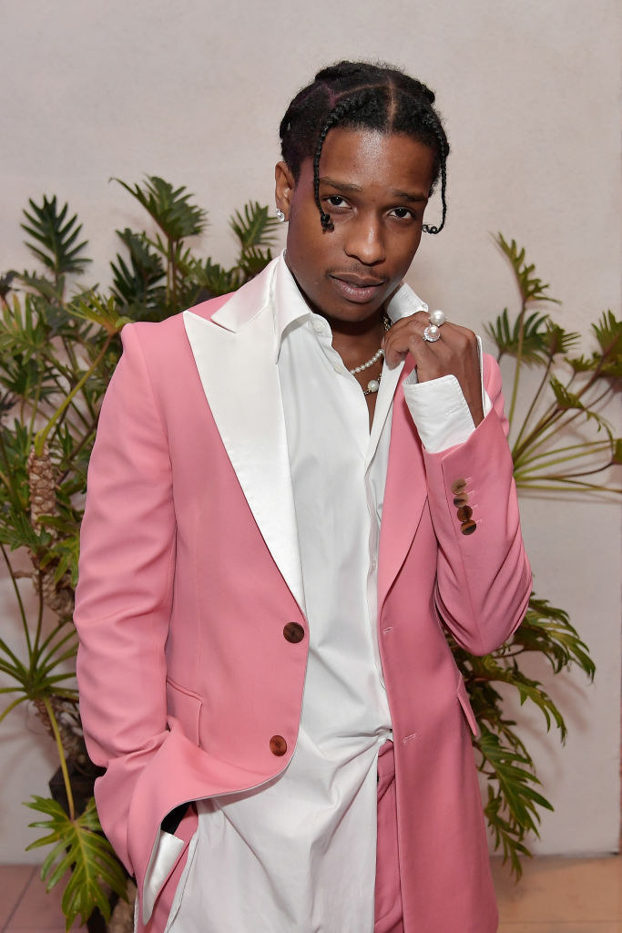 Asap Rocky posing at the pre-Grammy gala in 2019