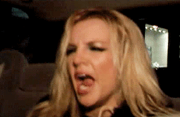 Britney Spears yawning