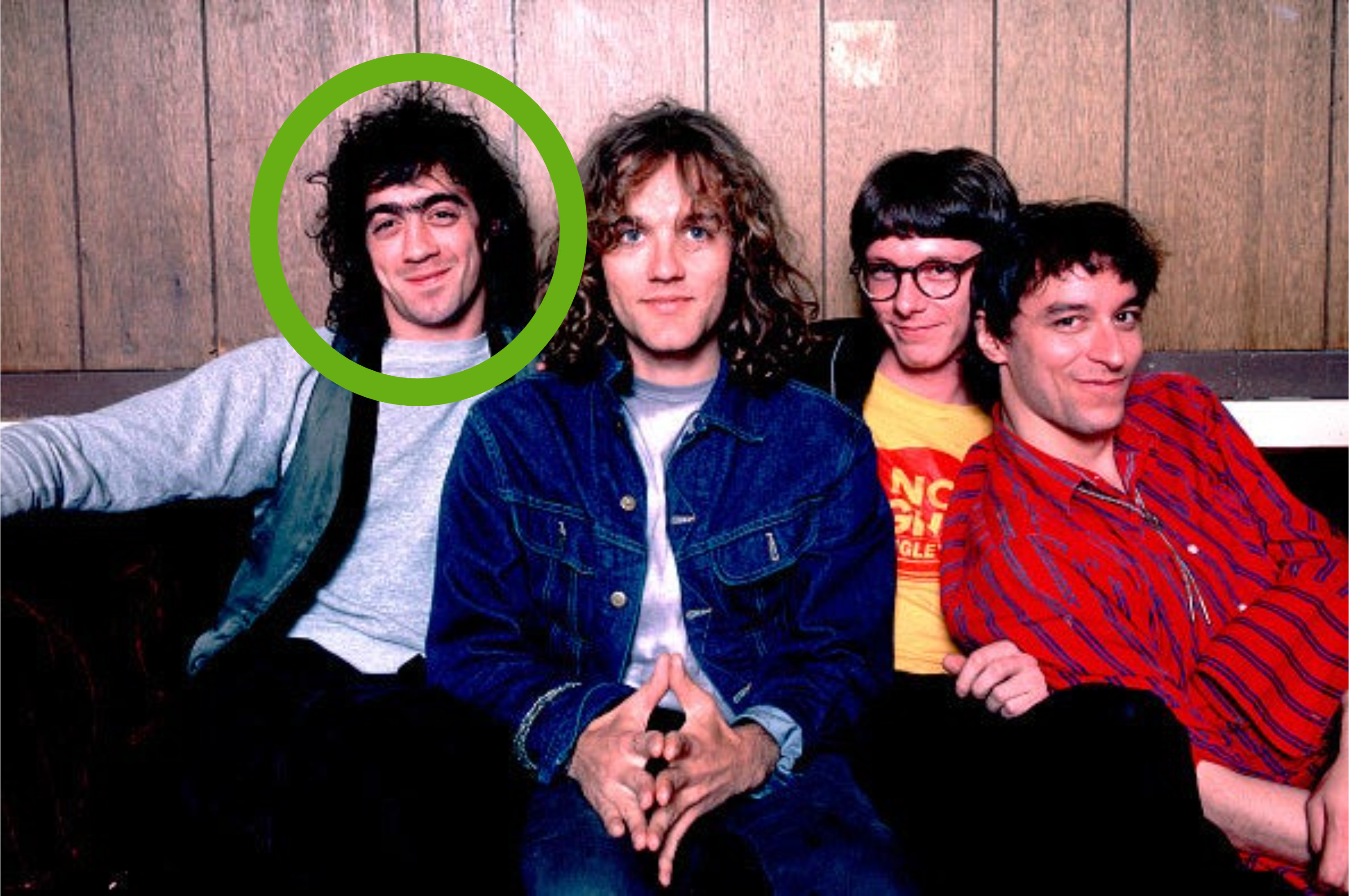 Berry with other members of R.E.M. in an early picture of the band