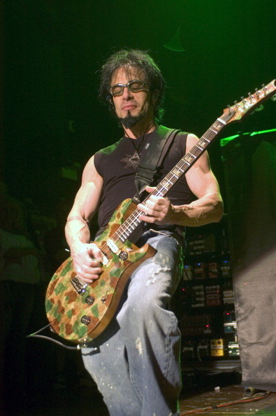 The heavy metal musician onstage performing