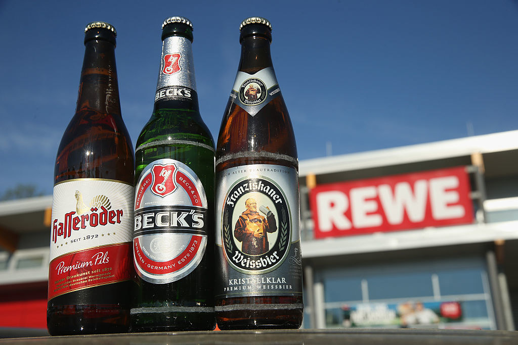 Three brands of German beer, including Beck&#x27;s