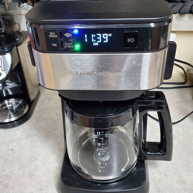 Hamilton Beach Smart 12 Cup Coffee Maker, Alexa Compatible