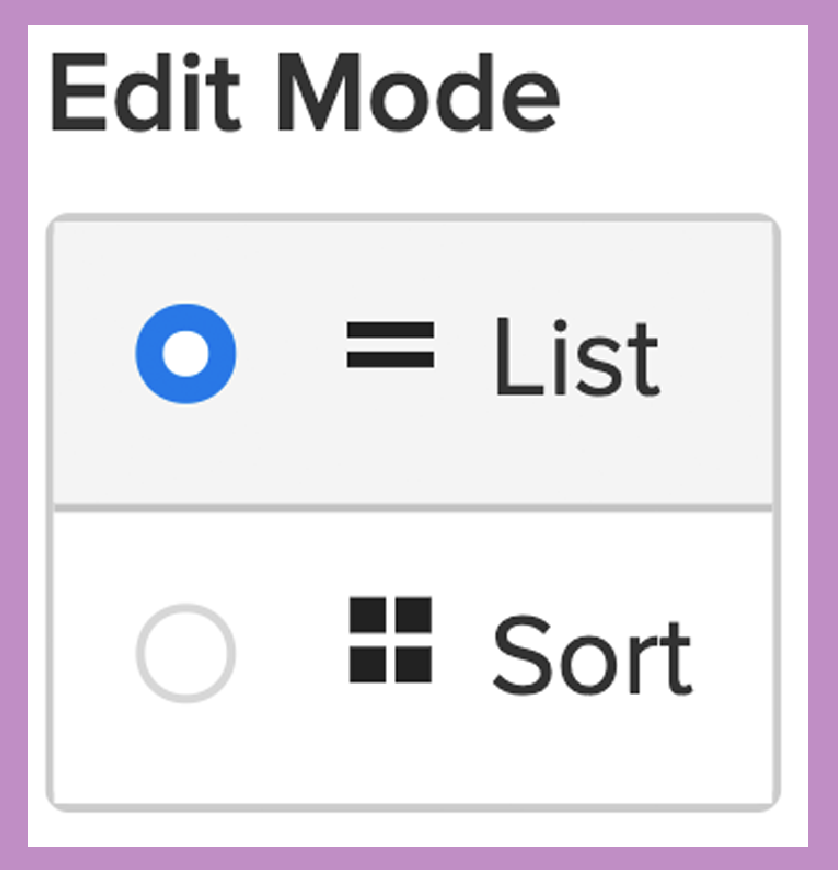 edit mode box