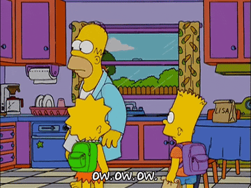 Gif of Homer Simpson saying, &quot;ow ow ow&quot;
