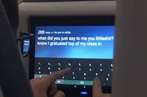 Guy sending a mean message to his sister