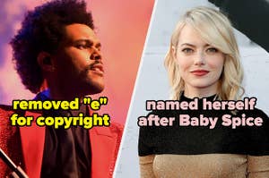 the Weeknd and Emma Stone