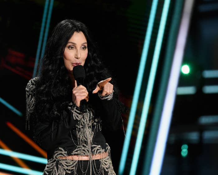 Cher presents the Icon Award onstage at the 2020 Billboard Music Awards in Los Angeles, California