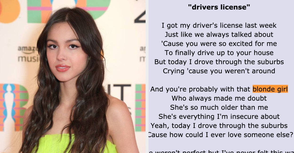 License lyrics driver Read Olivia