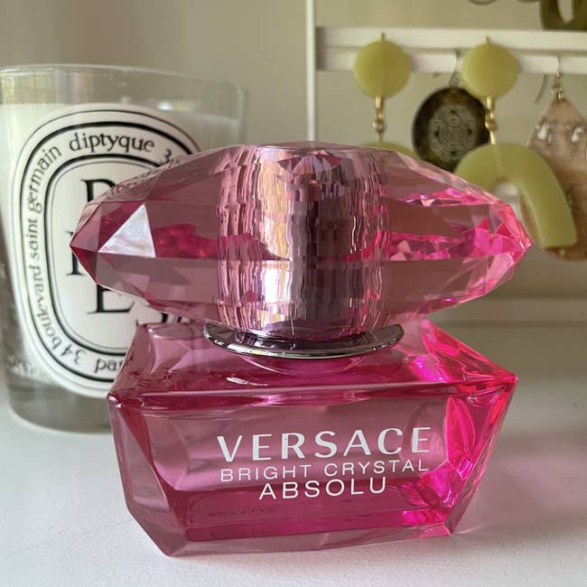 a buzzfeeder's pink bottle of perfume