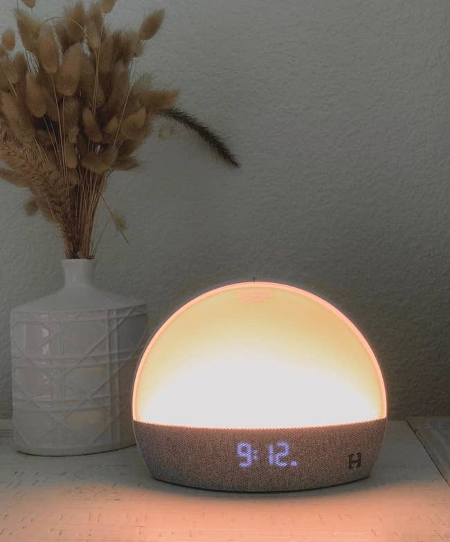 the alarm clock/night light on a reviewer's nightstand