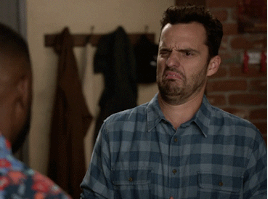 Disgusted Nick Miller
