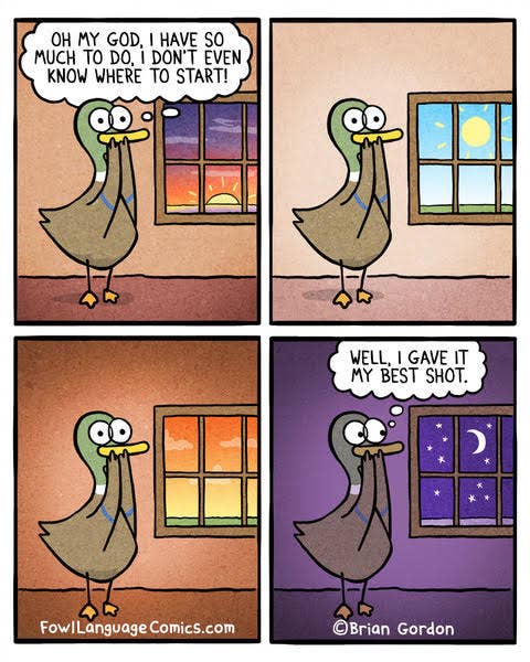 funny comic about a duck