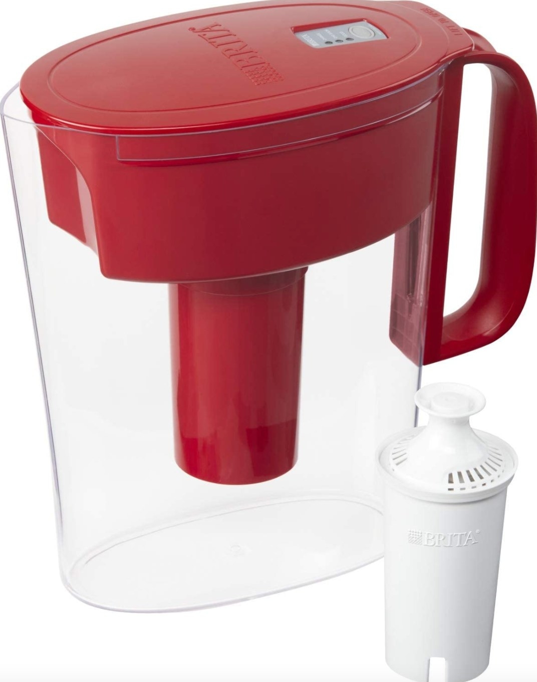red and clear pitcher