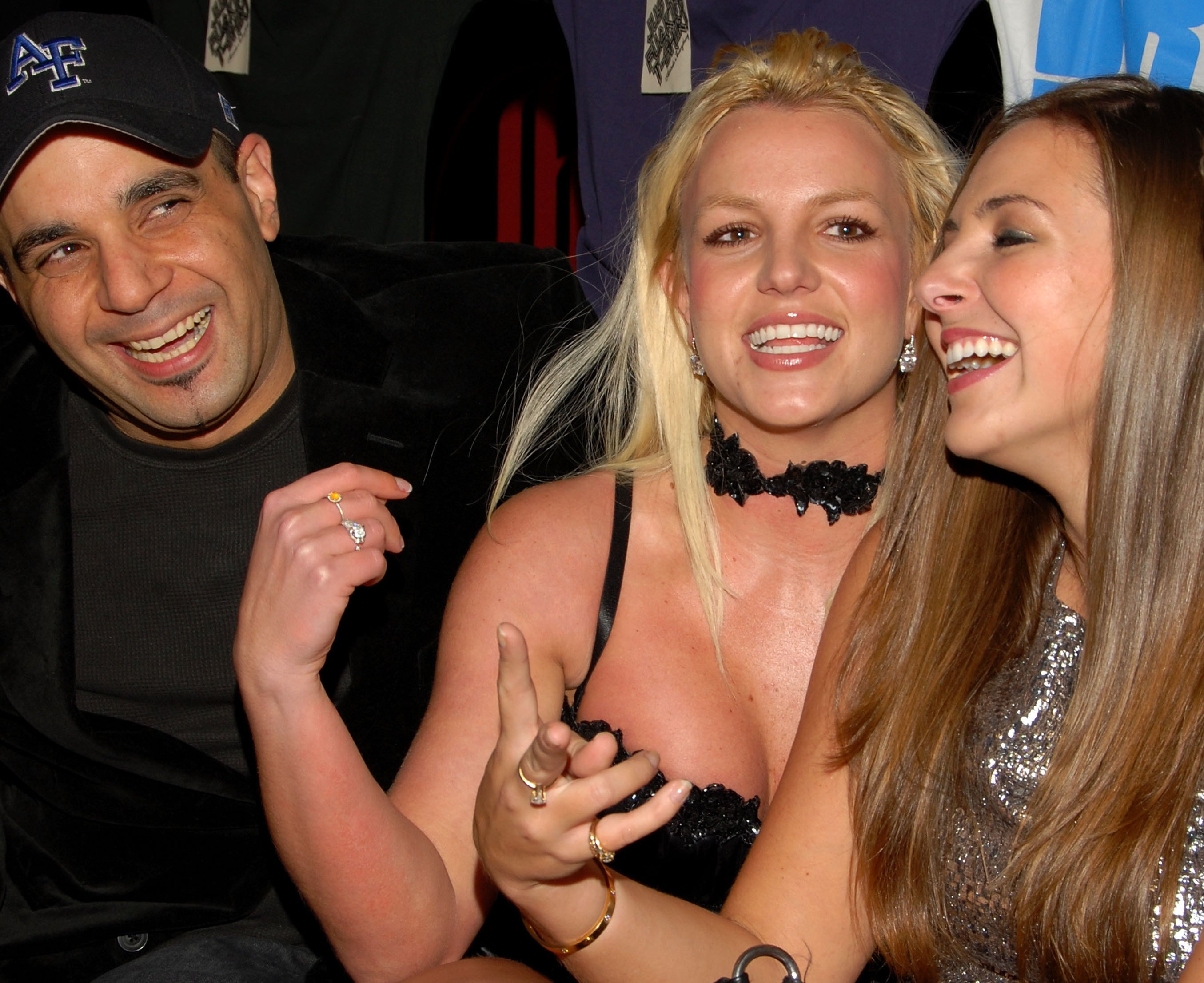 Britney is surrounded by friends many years ago
