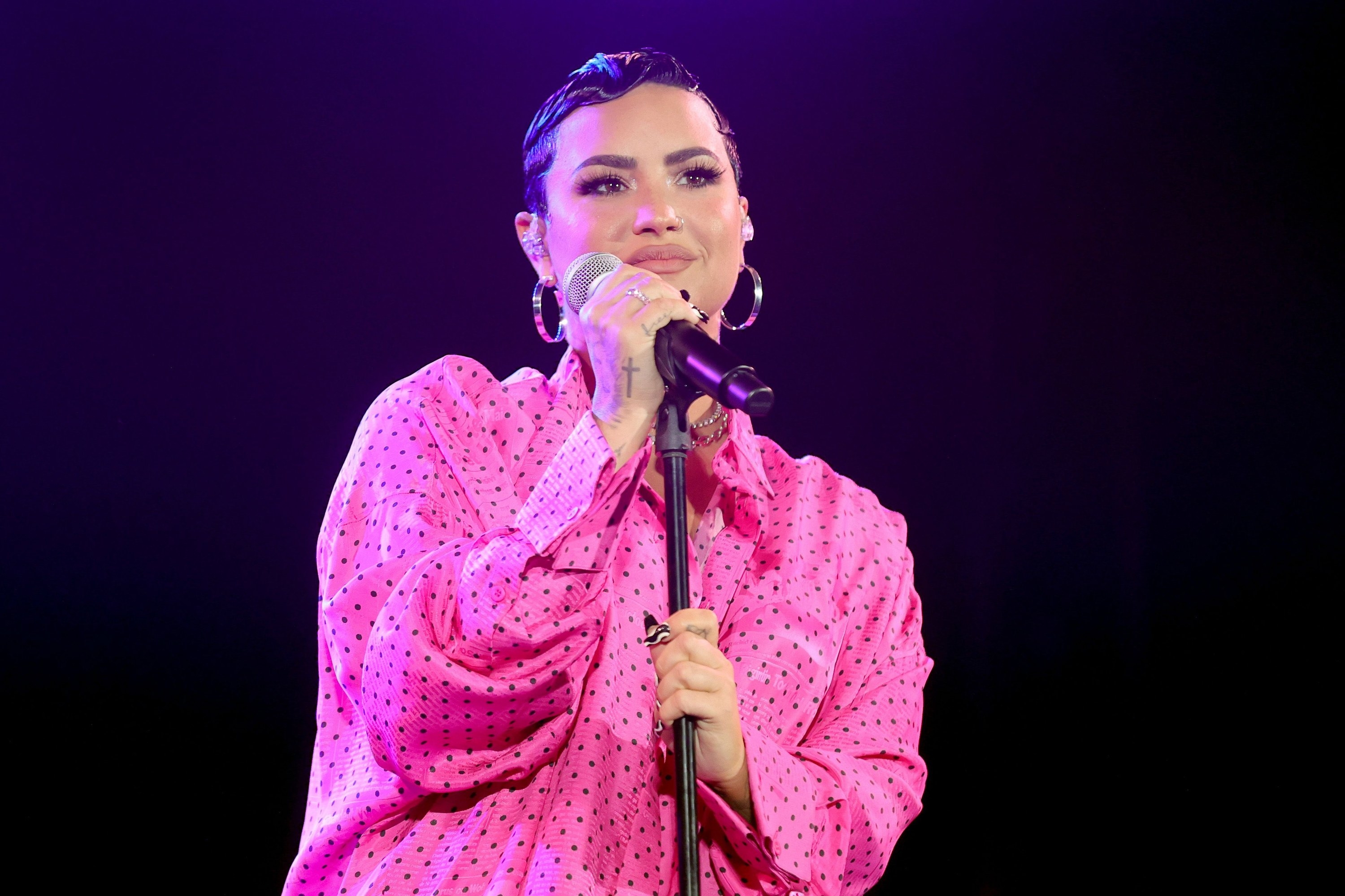 Demi performs on stage during a recent event