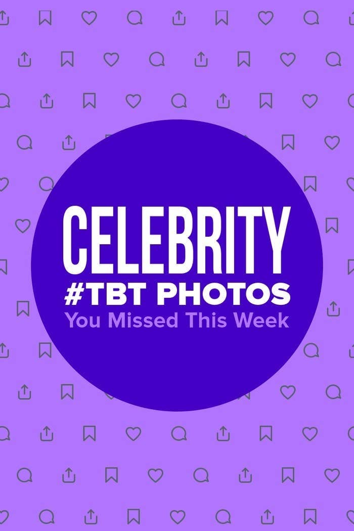 BuzzFeed graphic that says Celebrity #TBT Photos You Missed This Week