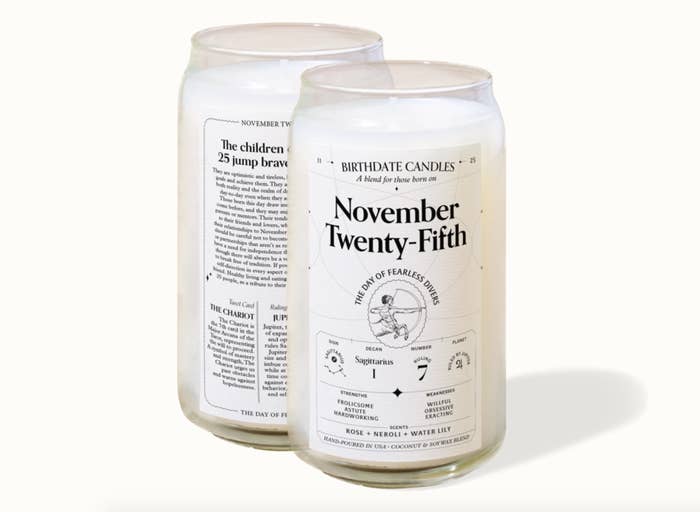 two november 25th birthdate candles
