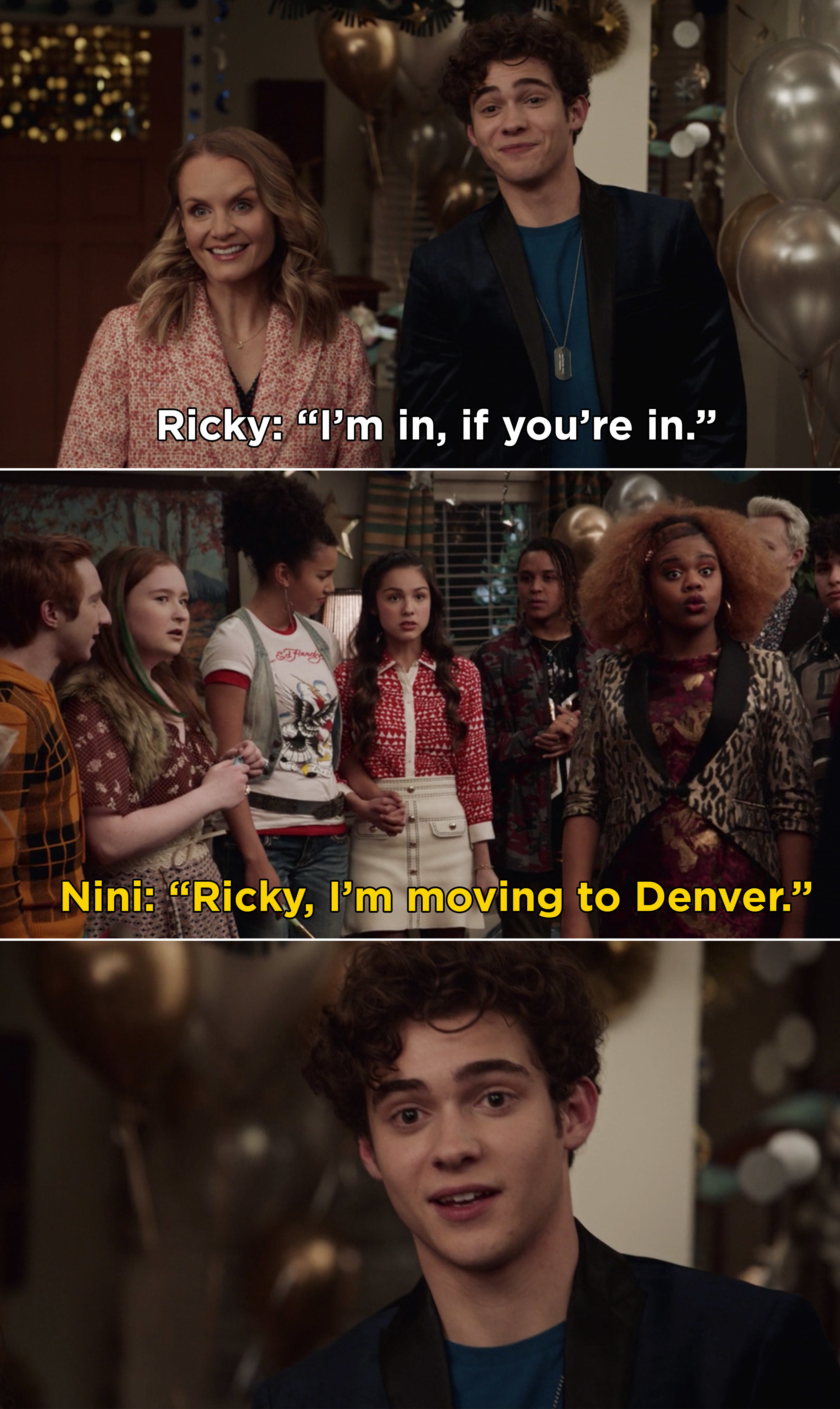 Nini telling Ricky in front of everyone, &quot;Ricky, I&#x27;m moving to Denver&quot;