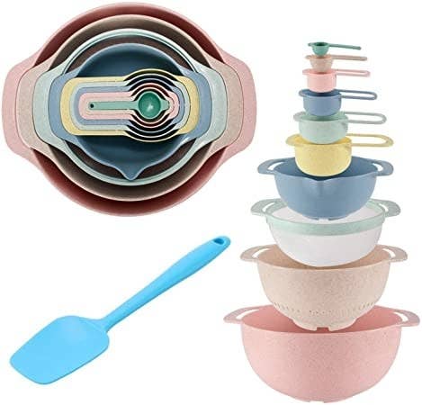 Silicone Cooking Utensils 11 Pieces Wooden Handles Cooking Tools Non Stick Rubber  Cooking Utensil Set-colorpurple