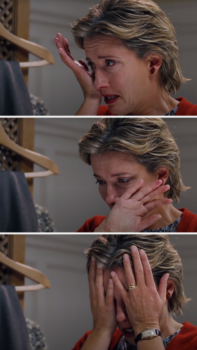 Karen from "Love, Actually" crying