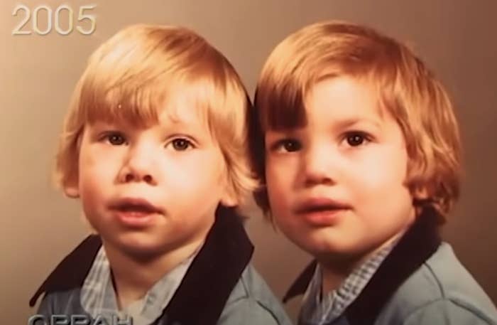 Ashton and Michael as children